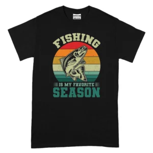 Fishing Is My Favoriste Season TShirt - Black