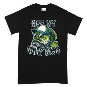 Kiss My Hairy Bass TShirt - Black