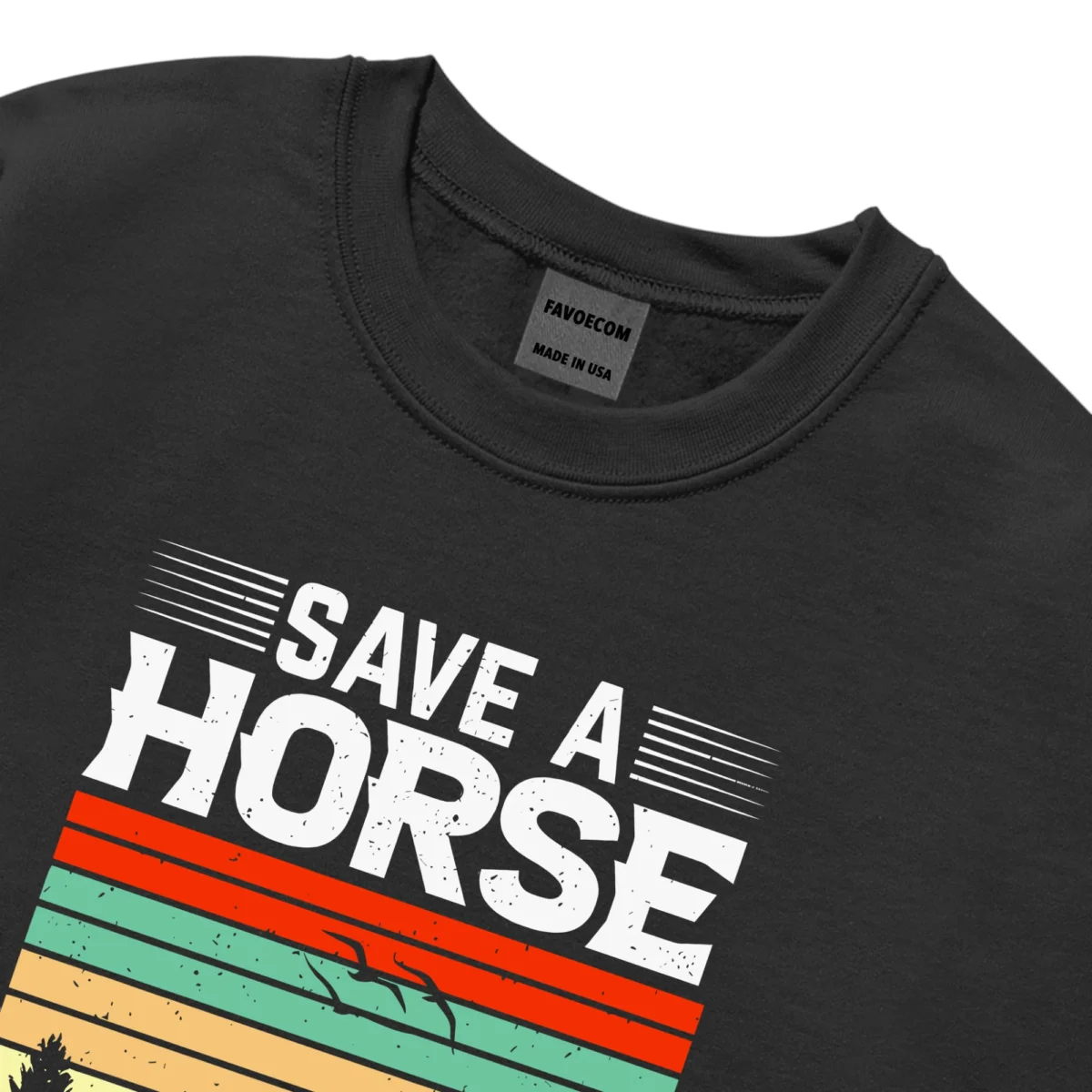 Save A Horse Ride A Cowboy Unisex Sweatshirt – Black