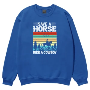 To Ride On A Horse Is To Fly Without Wings Unisex Sweatshirt – Royal Blue
