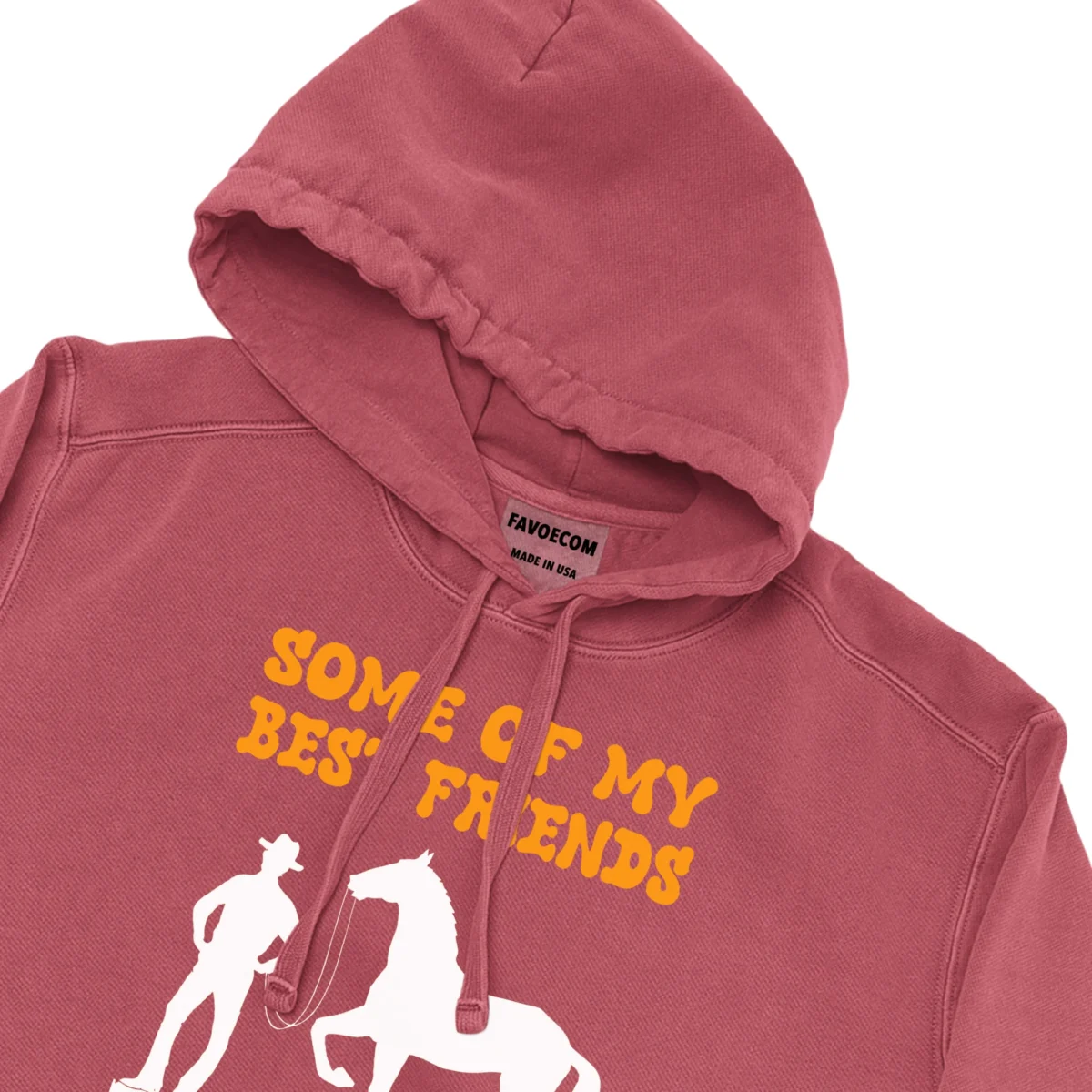 Some Of My Best Friends Never Say A word To Me Unisex Comfort Colors Hooded Sweatshirt – Crimson