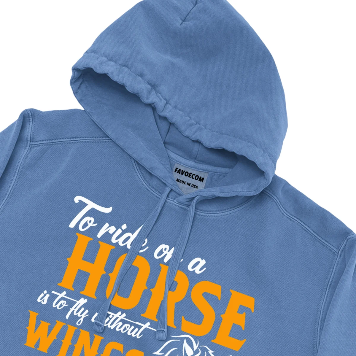 To Ride On A Horse Unisex Comfort Colors Hooded Sweatshirt – Flo Blue