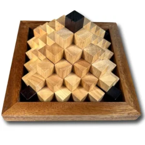 Advanced Wooden Stepped Pyramid Puzzle
