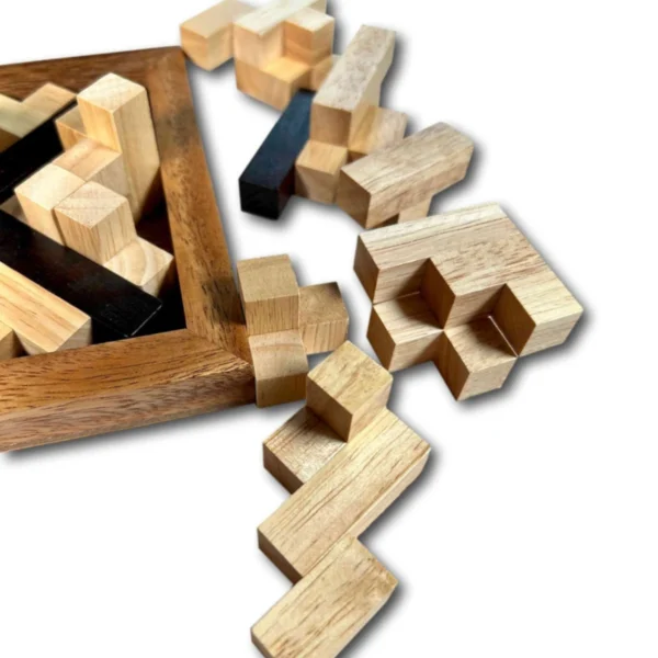 Advanced Wooden Stepped Pyramid Puzzle