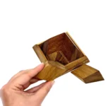 Elegant 5-Piece Wooden Pyramid Puzzle