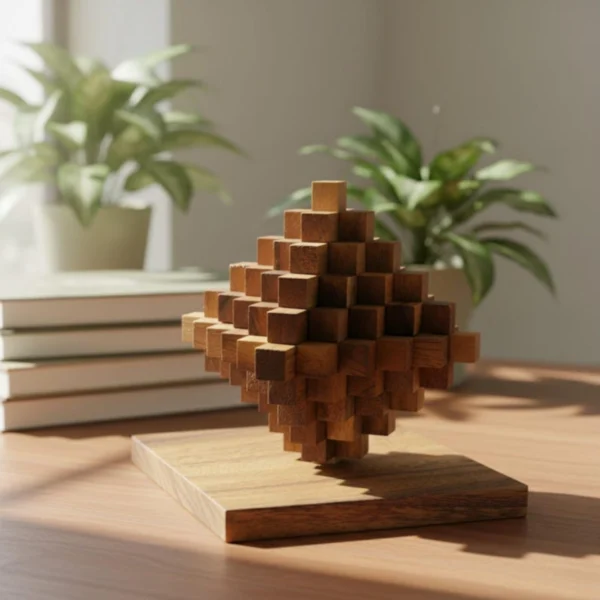 Extreme Wooden Ladder Pyramid Puzzle - 51 Bars