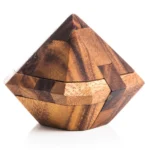 Handcrafted Diamond Wooden Brain Teaser Puzzle