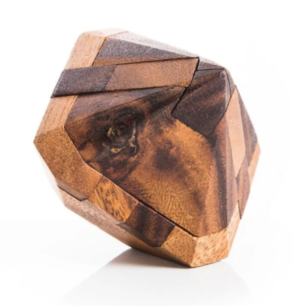 Handcrafted Diamond Wooden Brain Teaser Puzzle