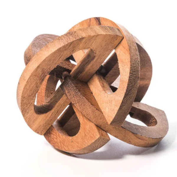 Handcrafted Wooden Rolling Ball Puzzle