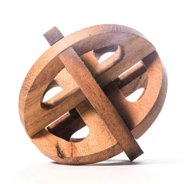 Handcrafted Wooden Rolling Ball Puzzle