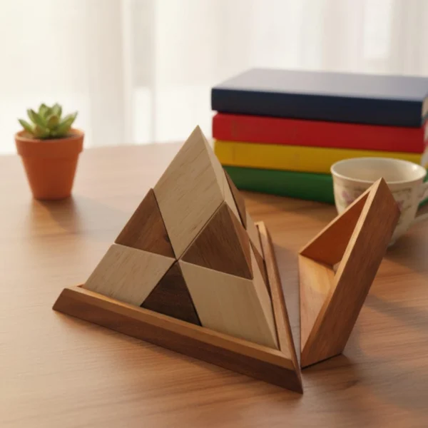 The Luxor Pyramid - Large 14-Piece Wooden Brain Teaser